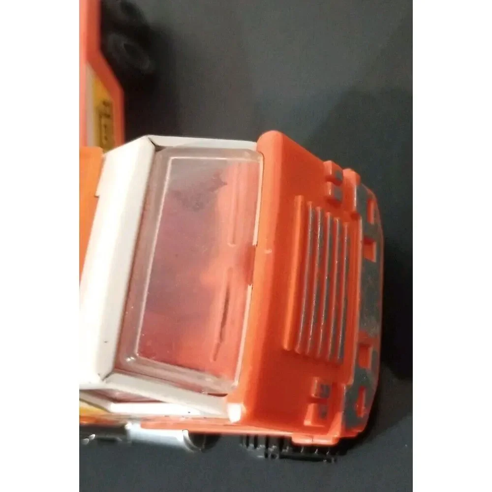 VINTAGE 1981 Tonka Truck - Car Transporter With Trailer Collectible Truck Orange